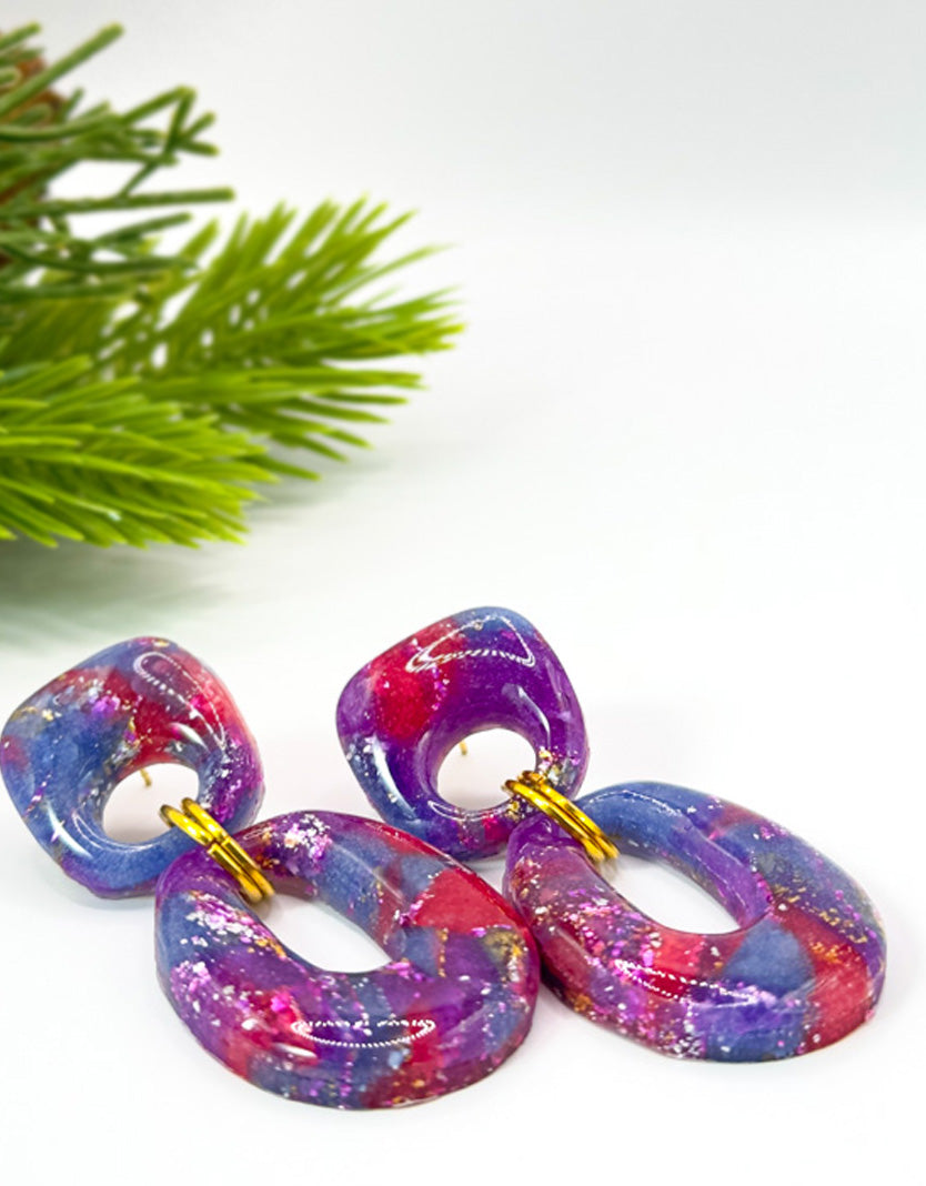 Neon Mirage Link Earrings