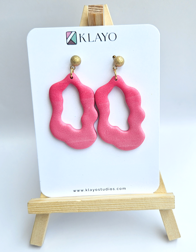 Bubblegum Wave Statement Earrings