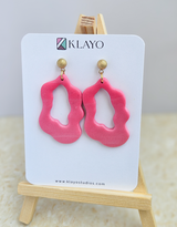 Bubblegum Wave Statement Earrings