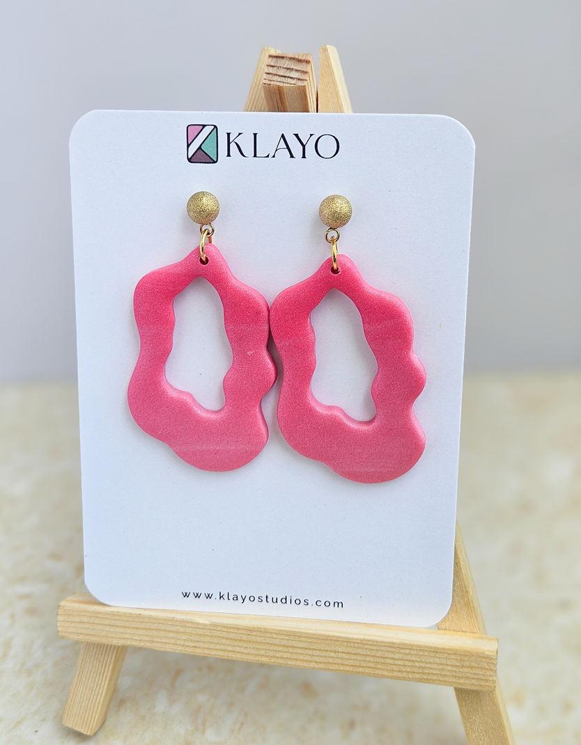 Bubblegum Wave Statement Earrings