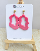 Bubblegum Wave Statement Earrings
