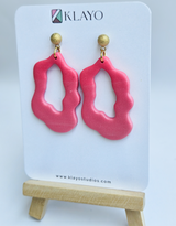 Bubblegum Wave Statement Earrings