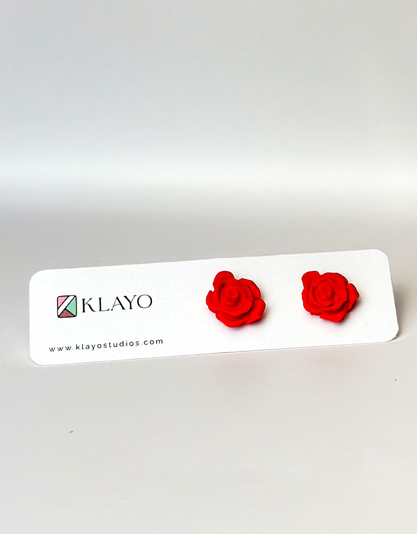 Scarlet Bloom Studs
