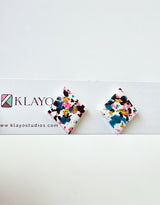 Terrazzo Square Stud Earrings
