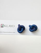 Midnight Knot Stud Earrings