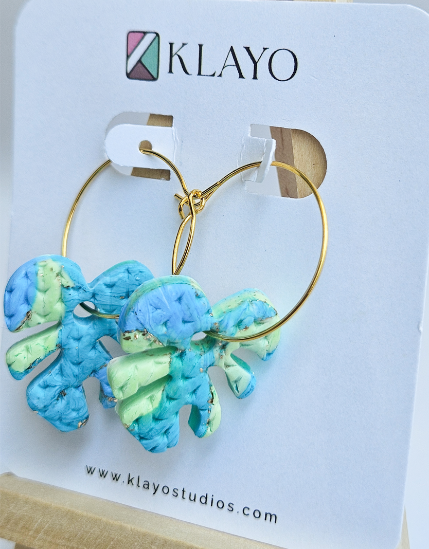 Ocean Bloom Hoop Earrings