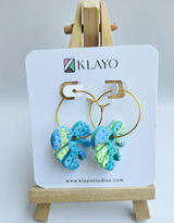 Ocean Bloom Hoop Earrings