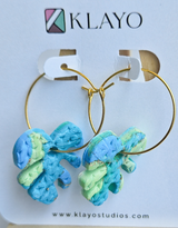 Ocean Bloom Hoop Earrings