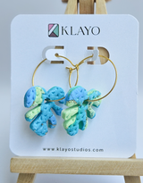 Ocean Bloom Hoop Earrings