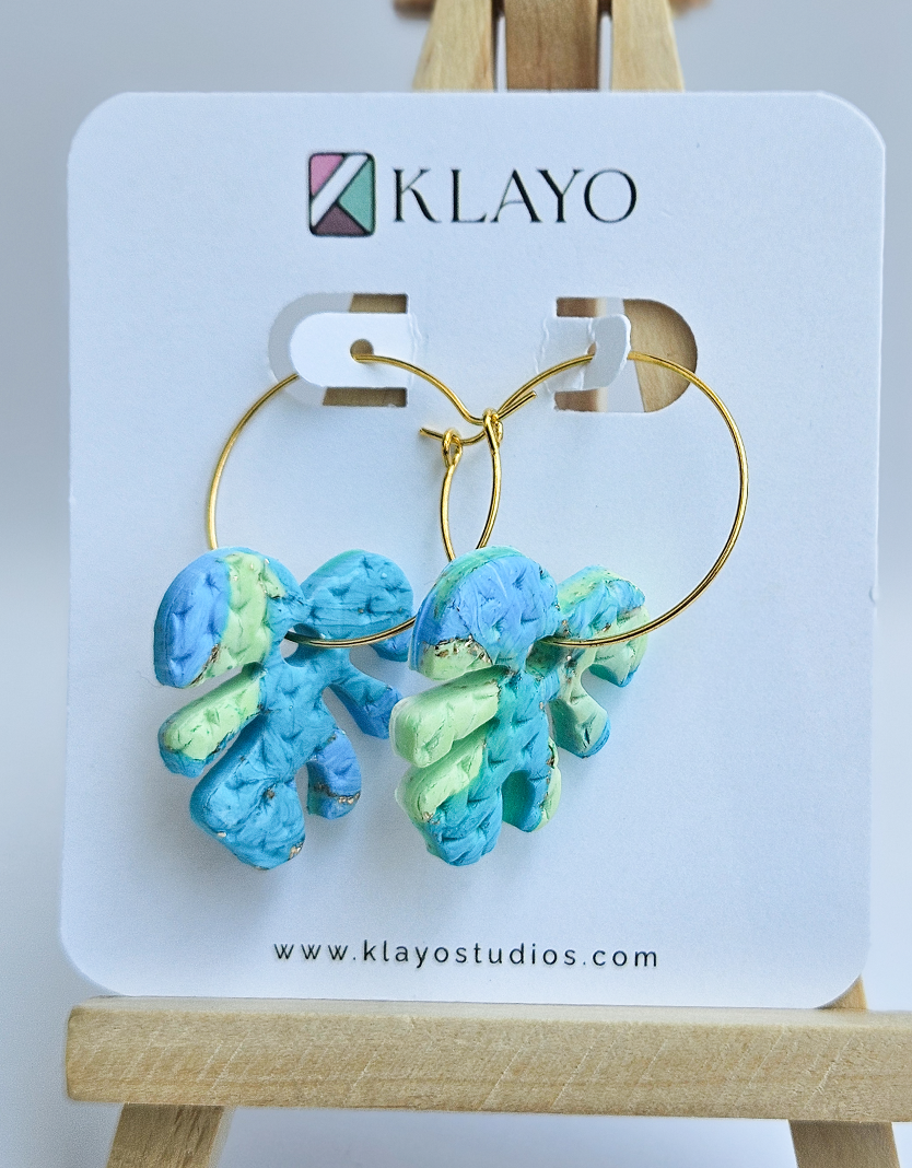 Ocean Bloom Hoop Earrings