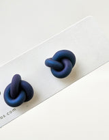 Midnight Knot Stud Earrings