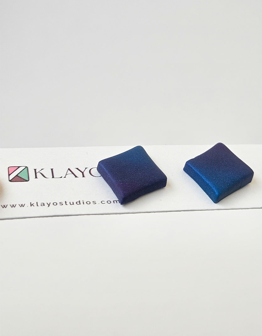 Midnight Prism Stud Earrings