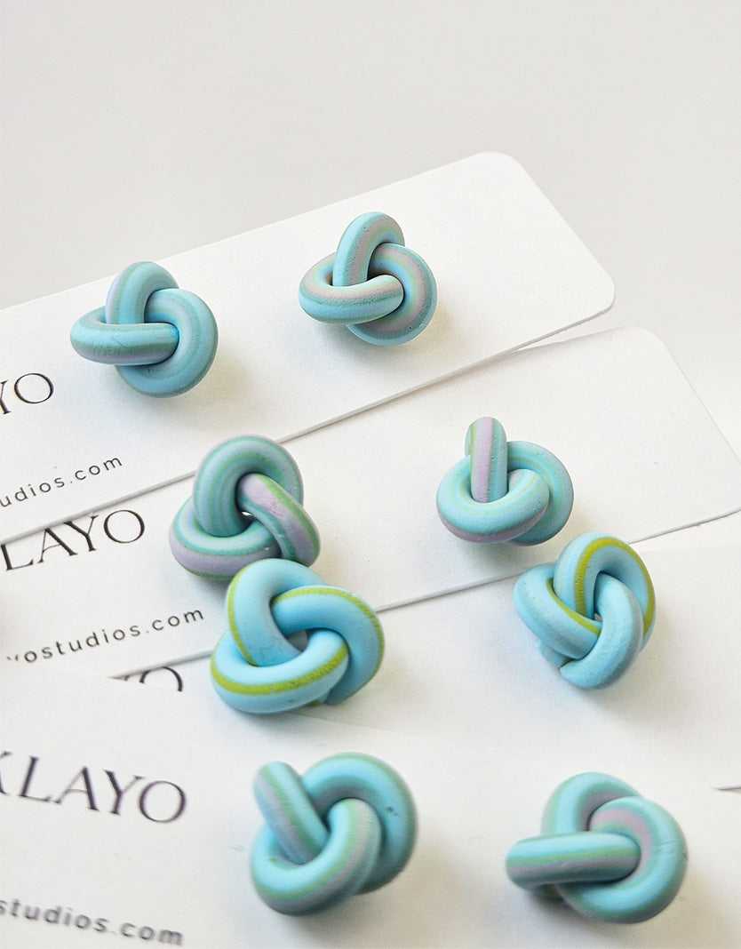 Twist Knot Stud Earrings (Random Colors)