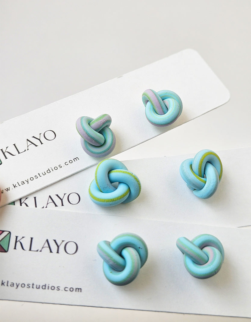 Twist Knot Stud Earrings (Random Colors)