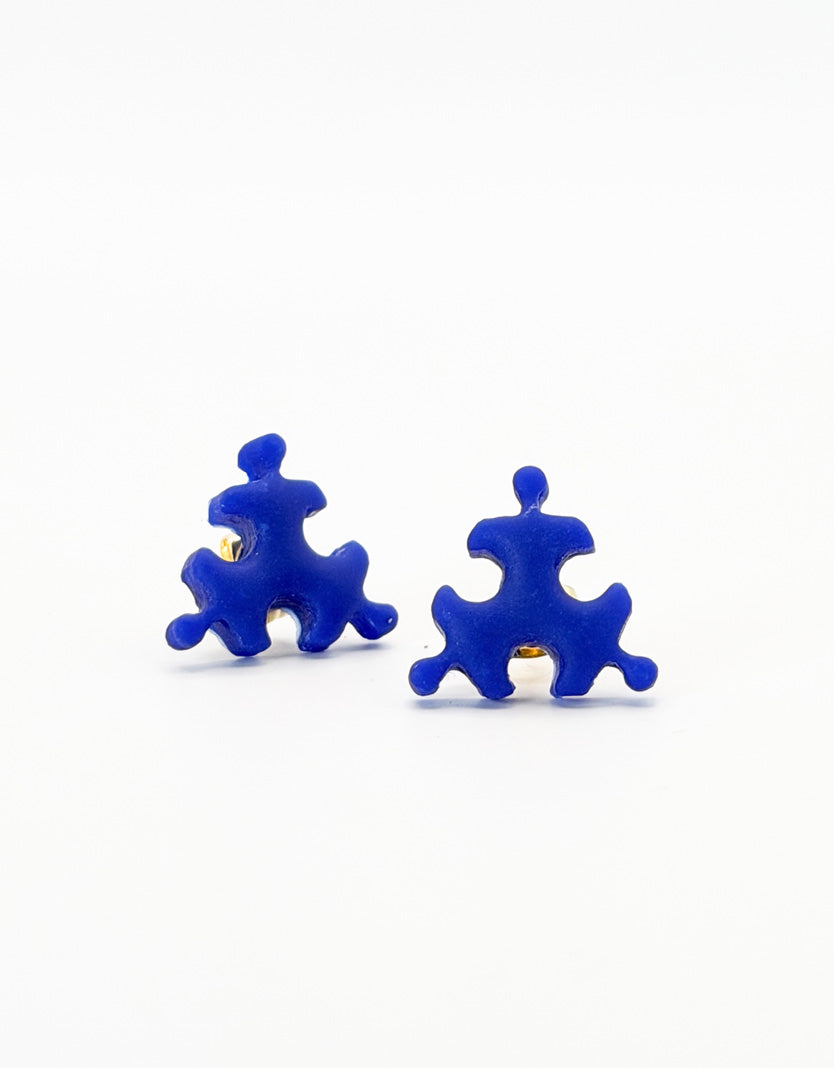 Cobalt Puzzle Studs