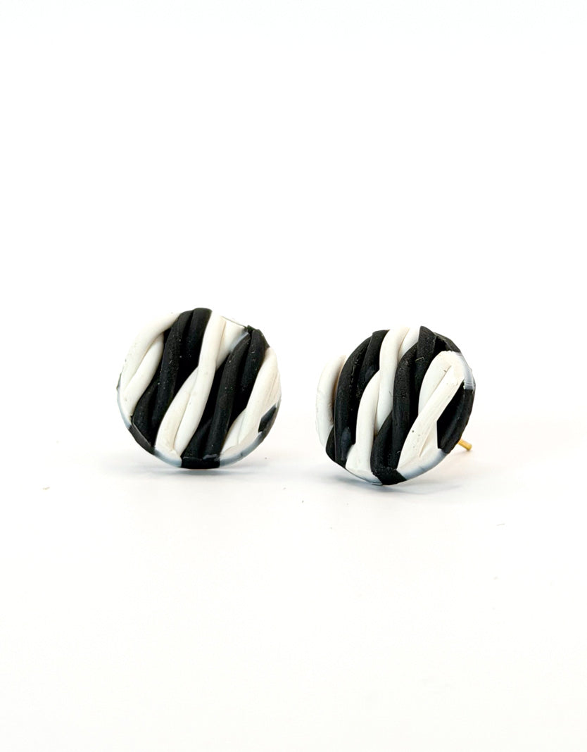 Monochrome Twist Studs