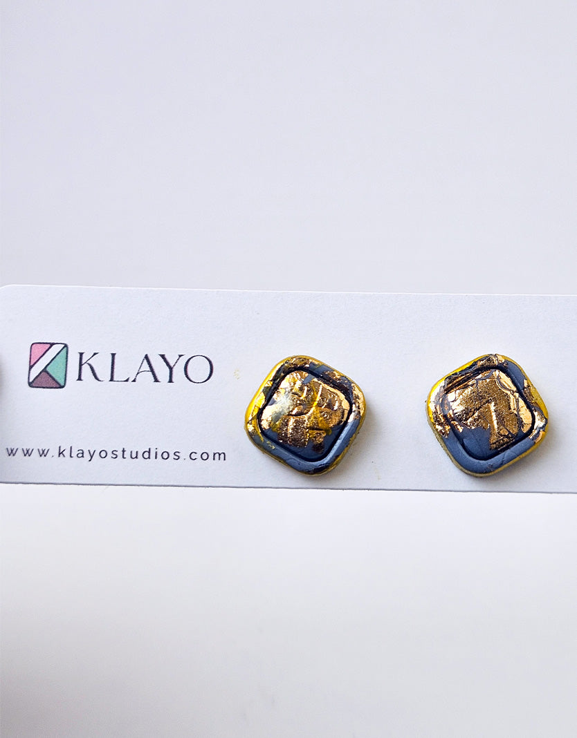 Gilded Square Studs