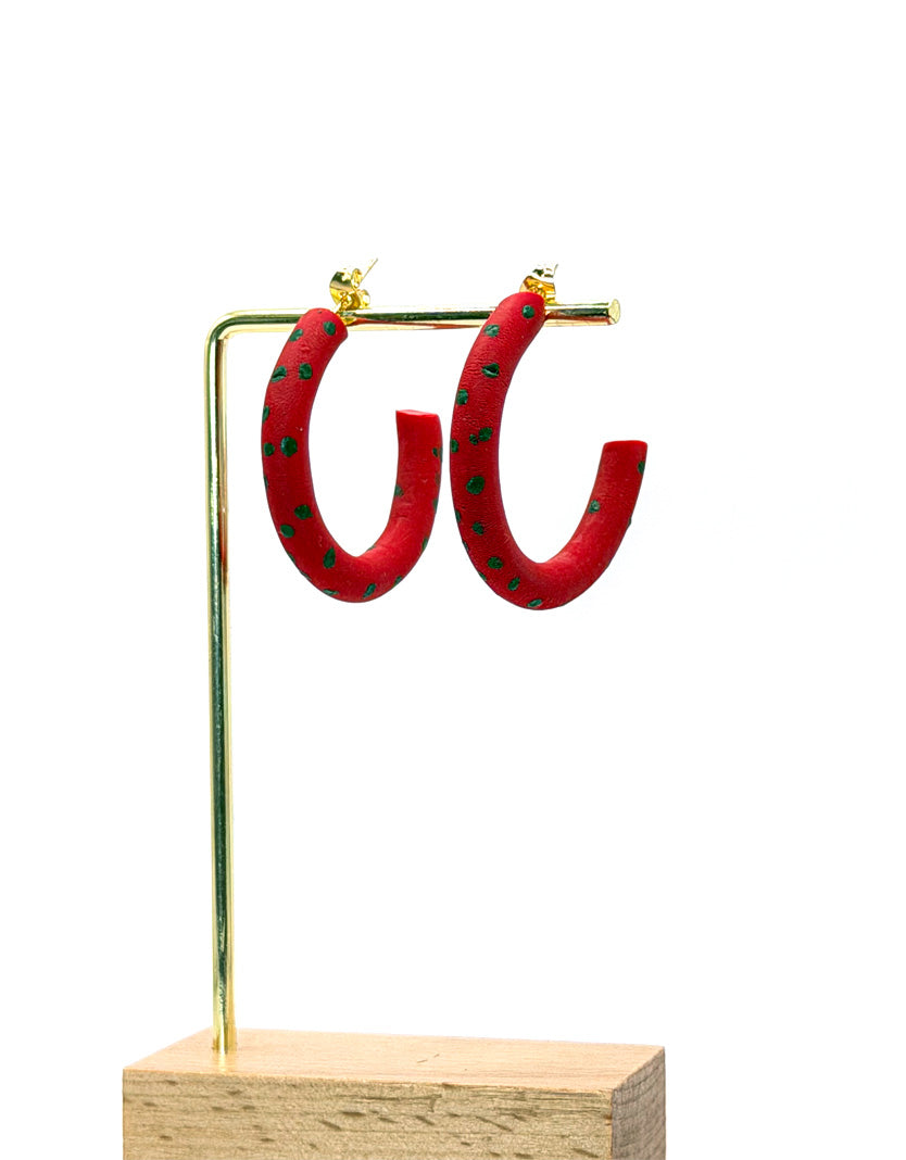 Berry Pop Hoop Earrings