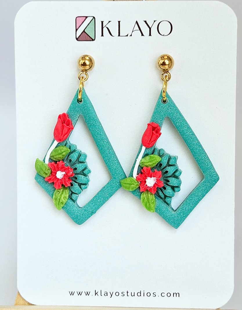 Coastal Garden Frame Earrings