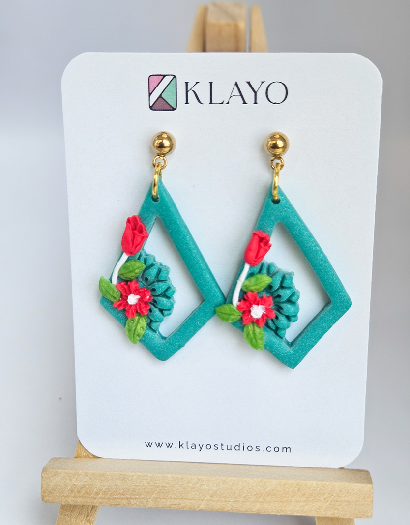 Coastal Garden Frame Earrings