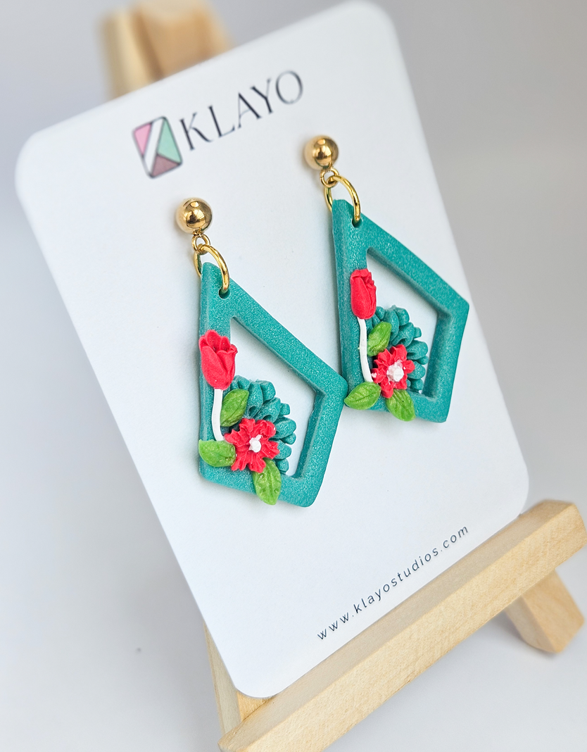 Coastal Garden Frame Earrings