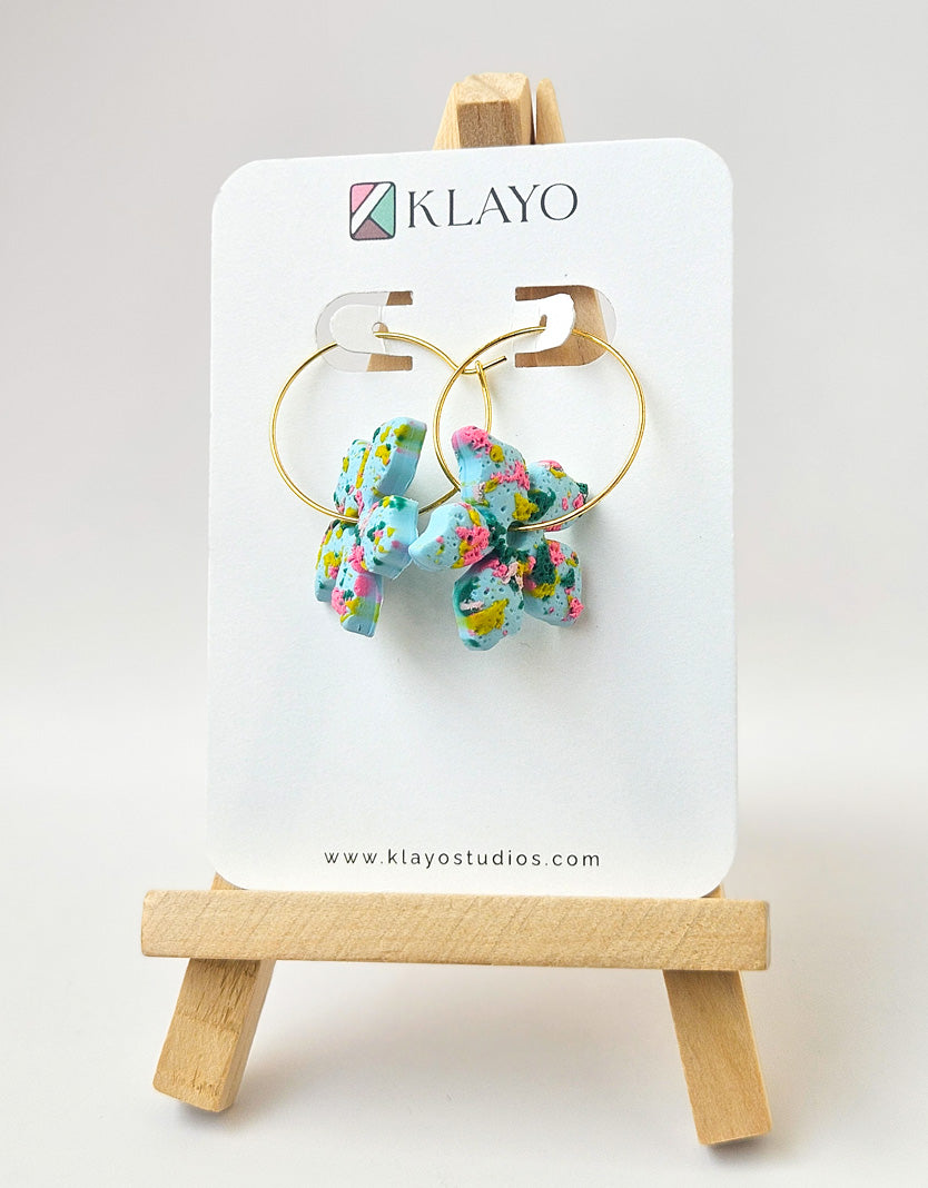 Confetti Bloom Hoop Earrings