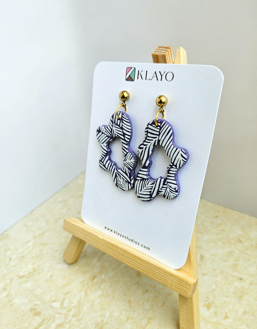 Lavender Bloom Statement Earrings