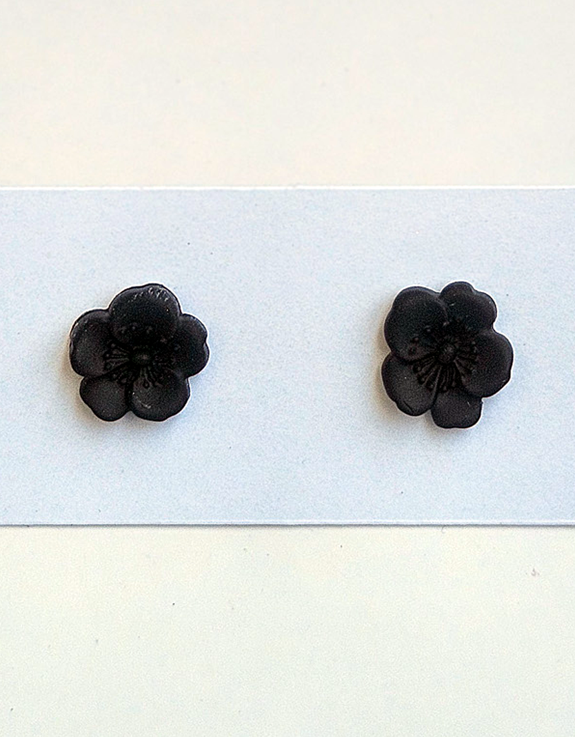 Midnight Blossom Stud Earrings