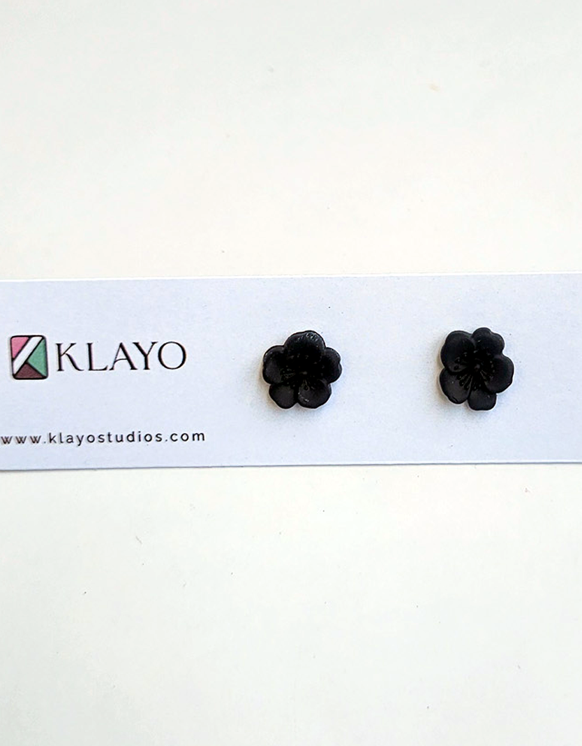 Midnight Blossom Stud Earrings