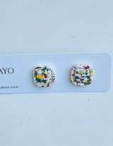Meadow Confetti Square Stud Earrings