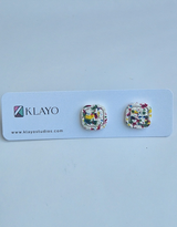 Meadow Confetti Square Stud Earrings