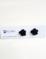 Midnight Rose Stud Earrings