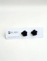 Midnight Rose Stud Earrings