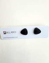 Midnight Triangle Stud Earrings