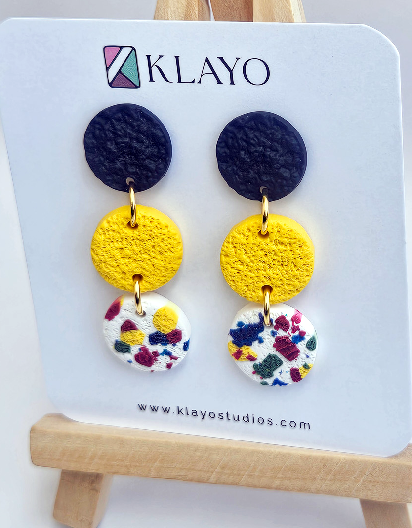 Sunburst Confetti Tier Earrings