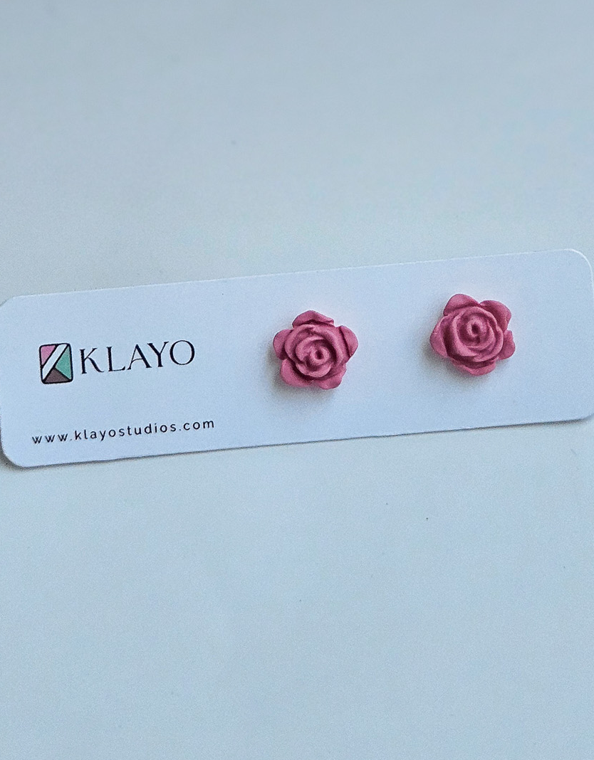 Blush Rose Stud Earrings