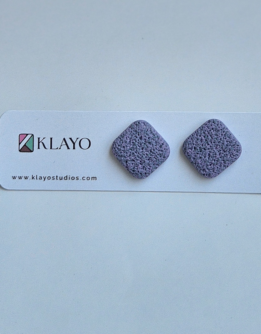 Lavender Mist Diamond Stud Earrings