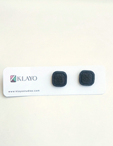 Midnight Square Stud Earrings