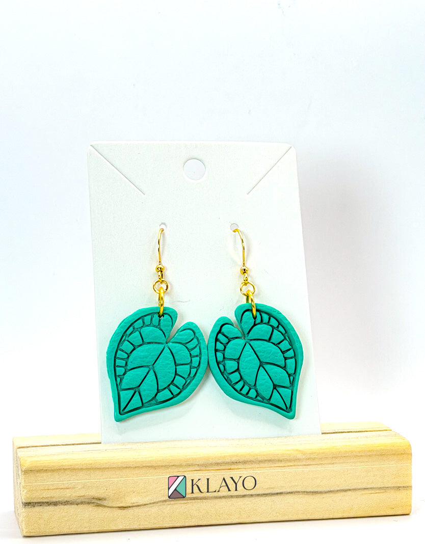 Verdant Leaf Drop Earrings