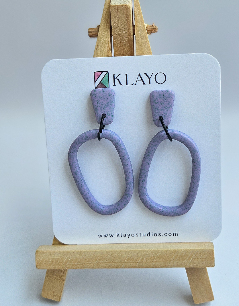 Lavender Loop Statement Earrings
