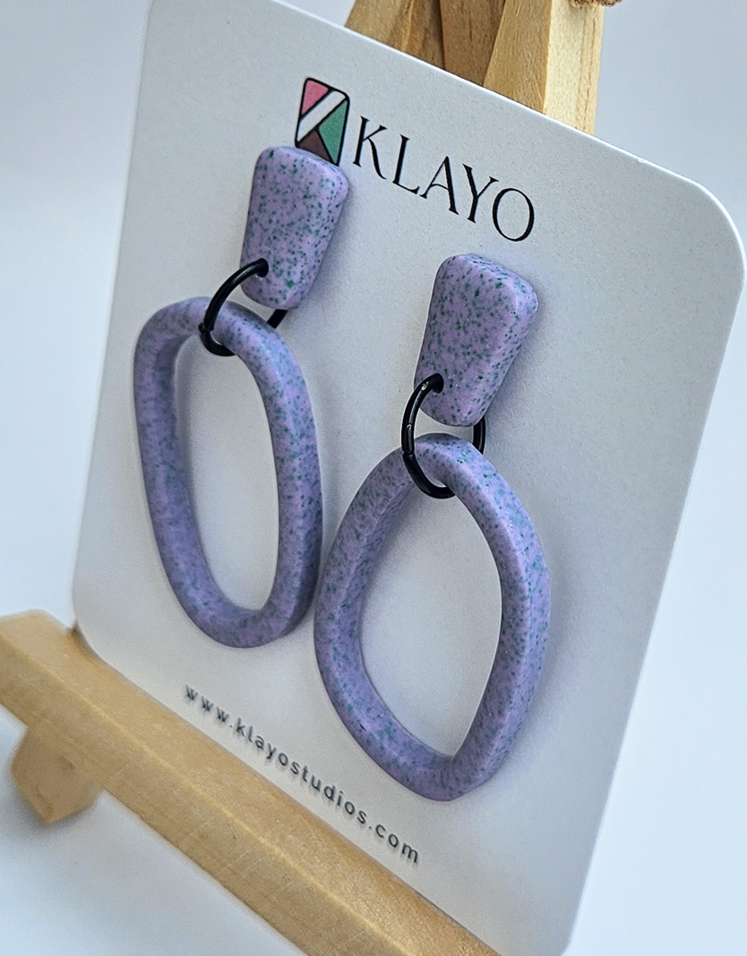 Lavender Loop Statement Earrings