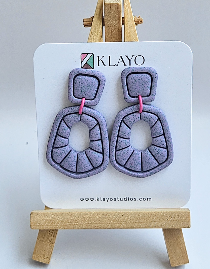 Lavender Infinity Loop Earrings