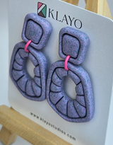Lavender Infinity Loop Earrings