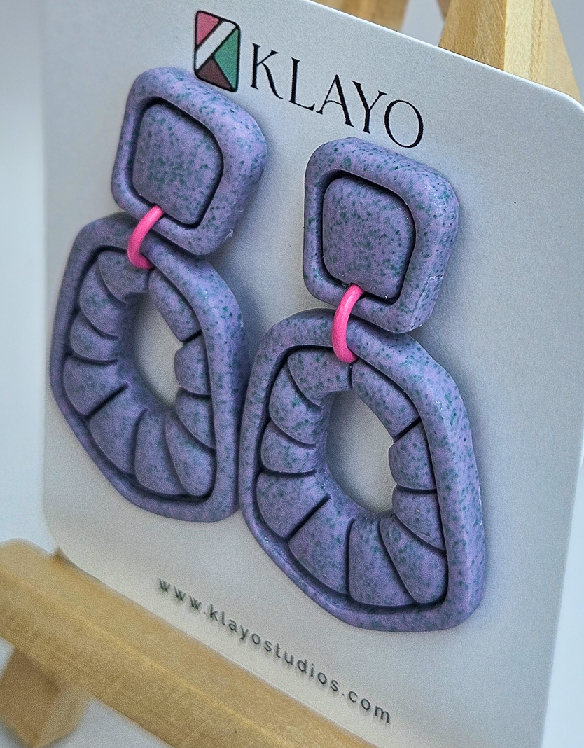 Lavender Infinity Loop Earrings