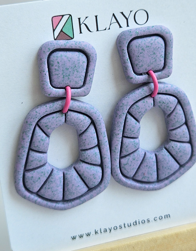 Lavender Infinity Loop Earrings
