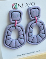 Lavender Infinity Loop Earrings