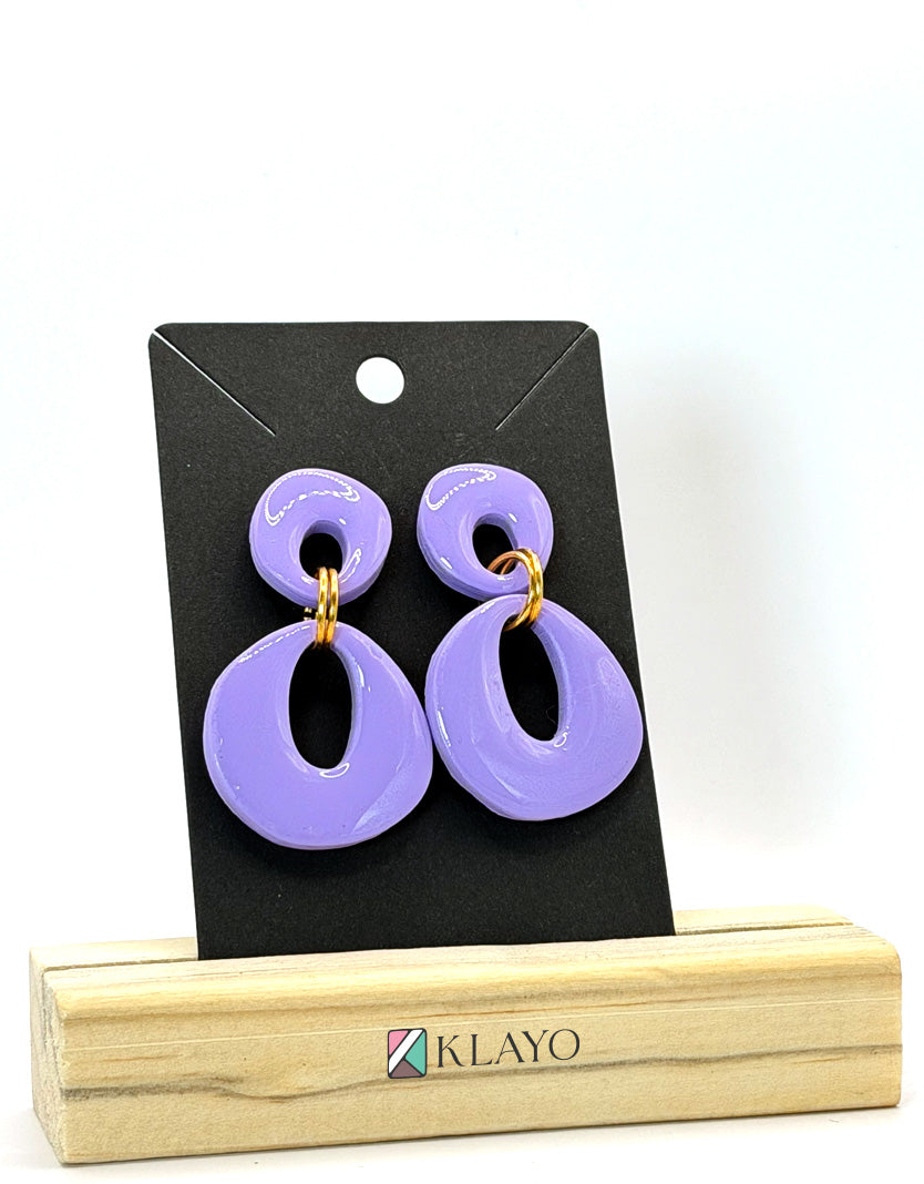 Lavender Gloss Drop Earrings