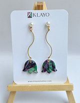 Midnight Bloom Bell Earrings