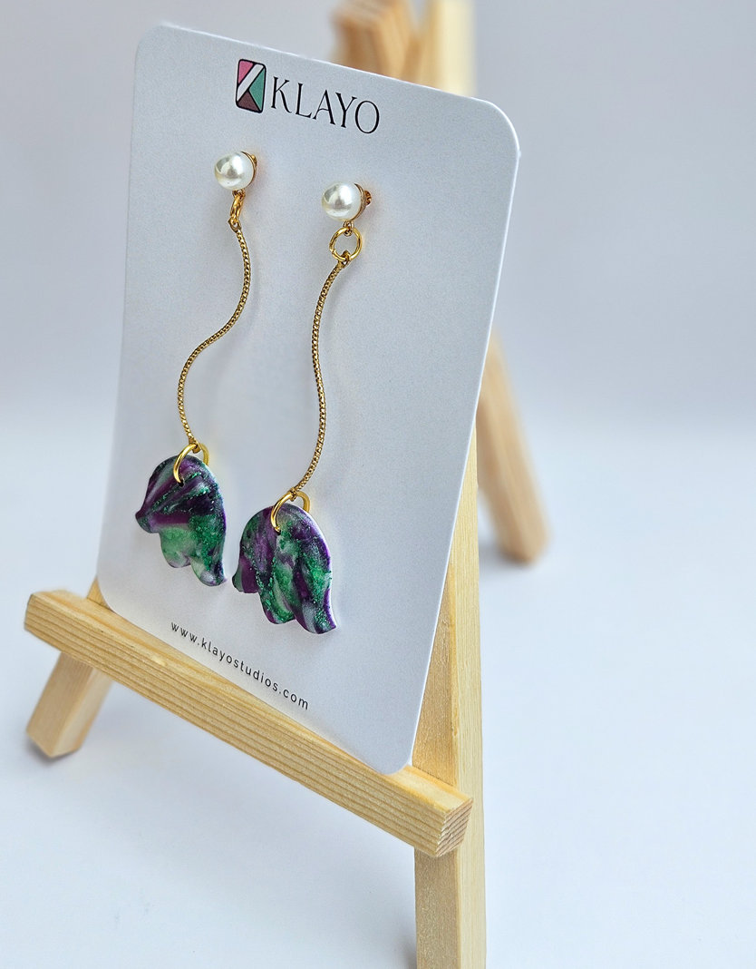 Midnight Bloom Bell Earrings