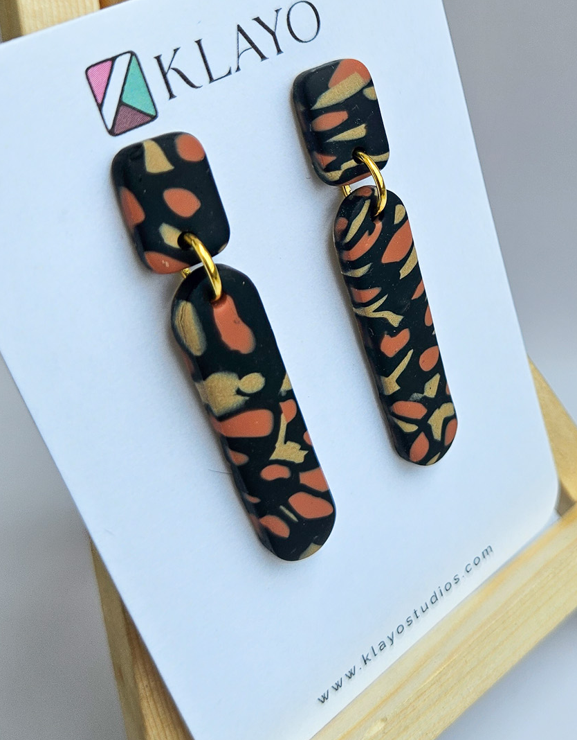 Midnight Mosaic Bar Earrings